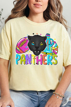 Bright Panthers Colorful Comfort Colors Adult Ring - Spun Cotton Tee - Wholesale Accessory Market