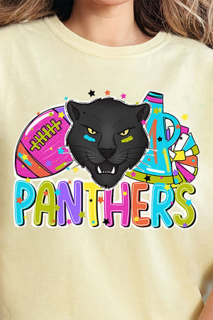 Bright Panthers Colorful Comfort Colors Adult Ring - Spun Cotton Tee - Wholesale Accessory Market