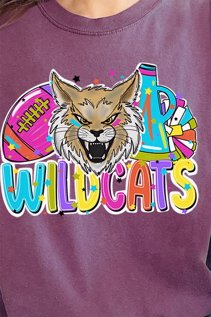 Bright Wildcats Colorful Comfort Colors Adult Ring - Spun Cotton Tee - Wholesale Accessory Market