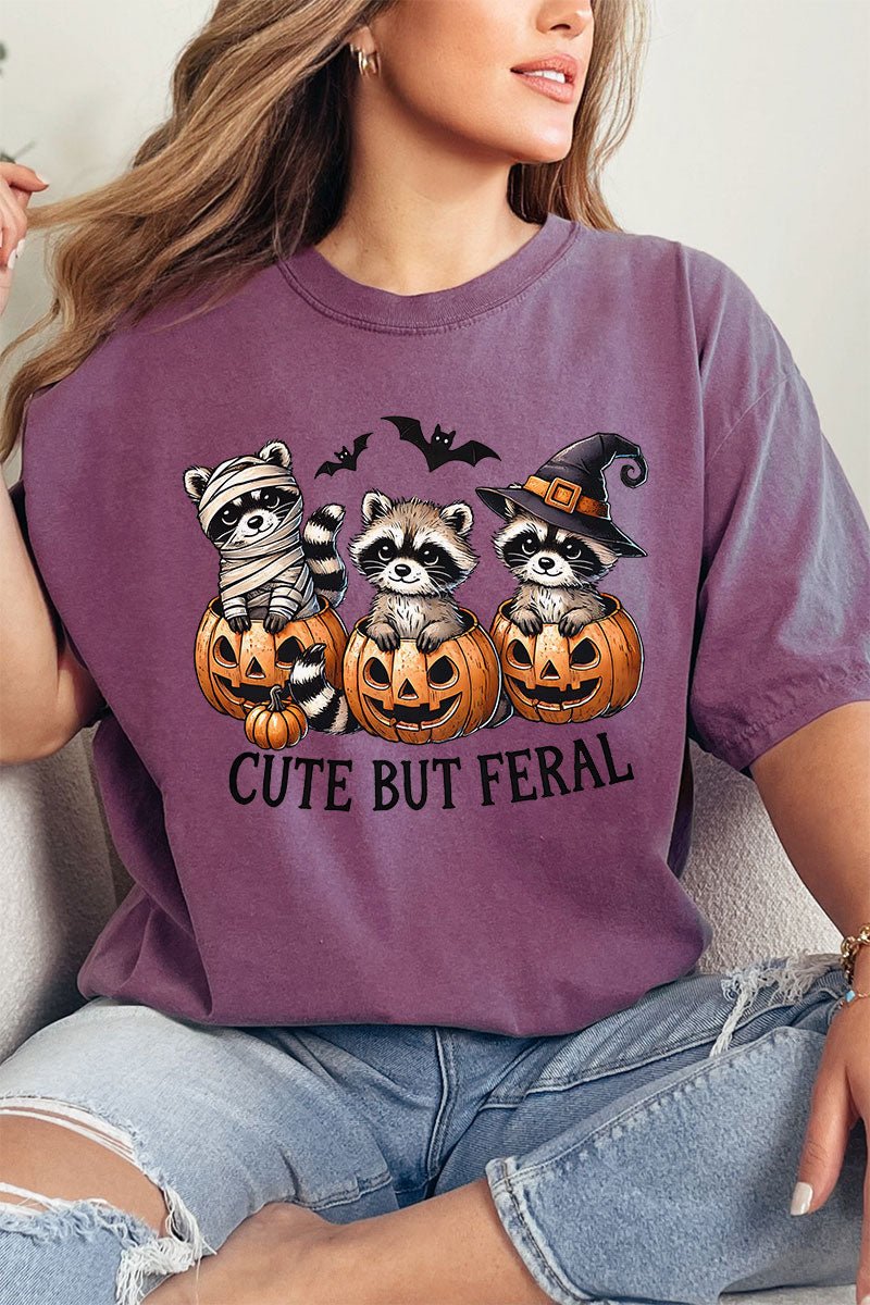 Halloween Cute But Feral Comfort Colors Adult Ring - Spun Cotton Tee - Wholesale Accessory Market