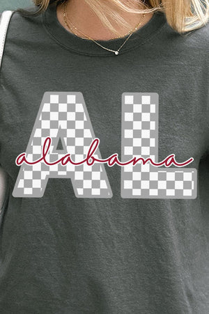 Alabama Checkered Comfort Colors Adult Ring - Spun Cotton Tee - Wholesale Accessory Market