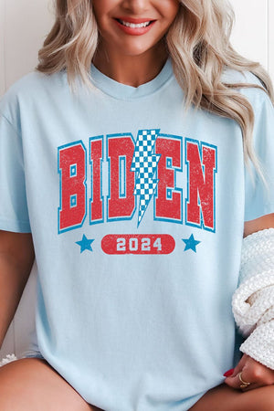 Biden 2024 Lightning Bolt Comfort Colors Adult Ring - Spun Cotton Tee - Wholesale Accessory Market