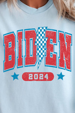 Biden 2024 Lightning Bolt Comfort Colors Adult Ring - Spun Cotton Tee - Wholesale Accessory Market