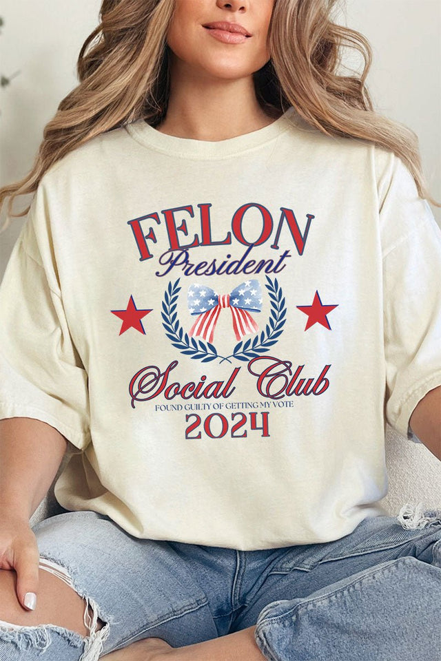 Felon President Social Club Comfort Colors Adult Ring - Spun Cotton Tee - Wholesale Accessory Market