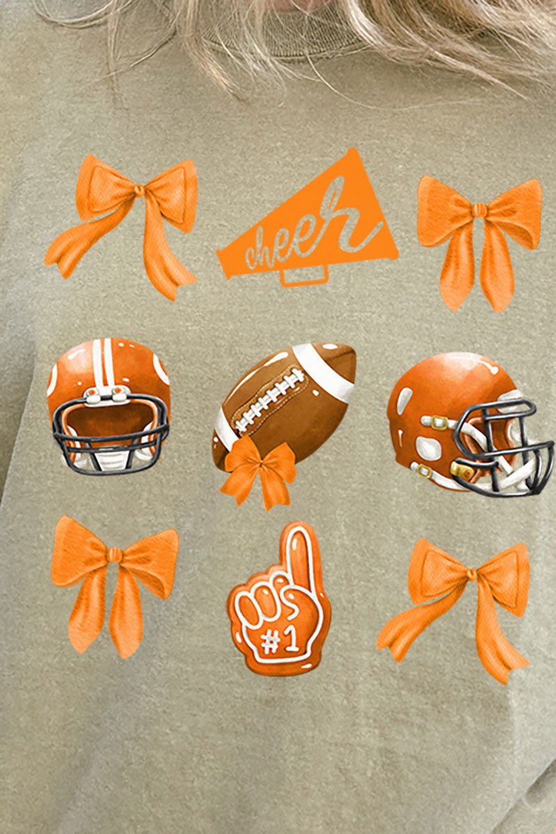 Orange Blitz And Bows Comfort Colors Adult Ring - Spun Cotton Tee - Wholesale Accessory Market