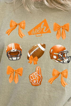 Orange Blitz And Bows Comfort Colors Adult Ring - Spun Cotton Tee - Wholesale Accessory Market