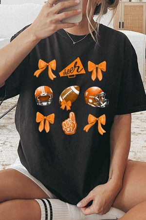 Orange Blitz And Bows Comfort Colors Adult Ring - Spun Cotton Tee - Wholesale Accessory Market