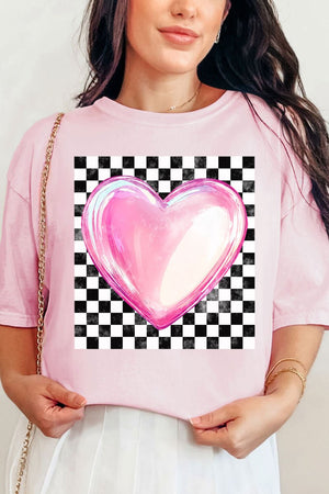 Bubble Heart Retro Comfort Colors Adult Ring - Spun Cotton Tee - Wholesale Accessory Market