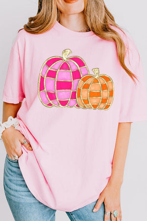 Check Us Out Pumpkins Comfort Colors Adult Ring - Spun Cotton Tee - Wholesale Accessory Market