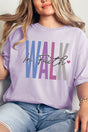 Colorblock Walk In Faith Comfort Colors Adult Ring - Spun Cotton Tee - Wholesale Accessory Market