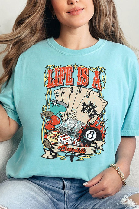 Life Is A Gamble Comfort Colors Adult Ring - Spun Cotton Tee - Wholesale Accessory Market