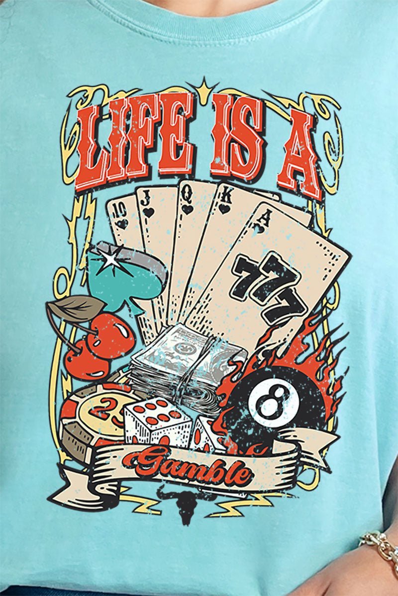 Life Is A Gamble Comfort Colors Adult Ring - Spun Cotton Tee - Wholesale Accessory Market