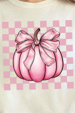 Pink Check It Out Coquette Pumpkin Comfort Colors Adult Ring - Spun Cotton Tee - Wholesale Accessory Market