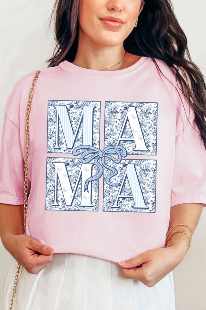 Preppy Blue Mama Comfort Colors Adult Ring - Spun Cotton Tee - Wholesale Accessory Market