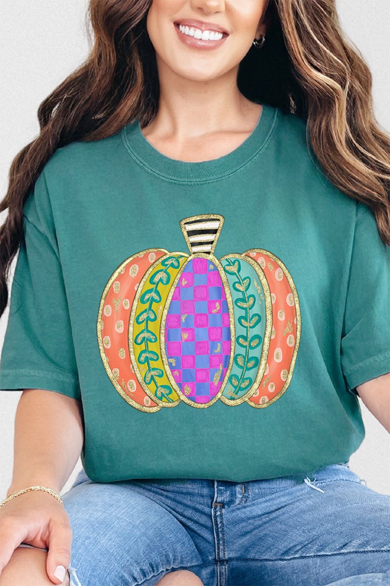 Pumpkin Patterns Comfort Colors Adult Ring - Spun Cotton Tee - Wholesale Accessory Market