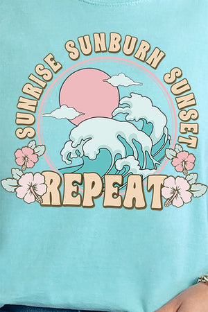 Retro Sunrise Sunburn Sunset Repeat Adult Ring-Spun Cotton Tee - Wholesale Accessory Market