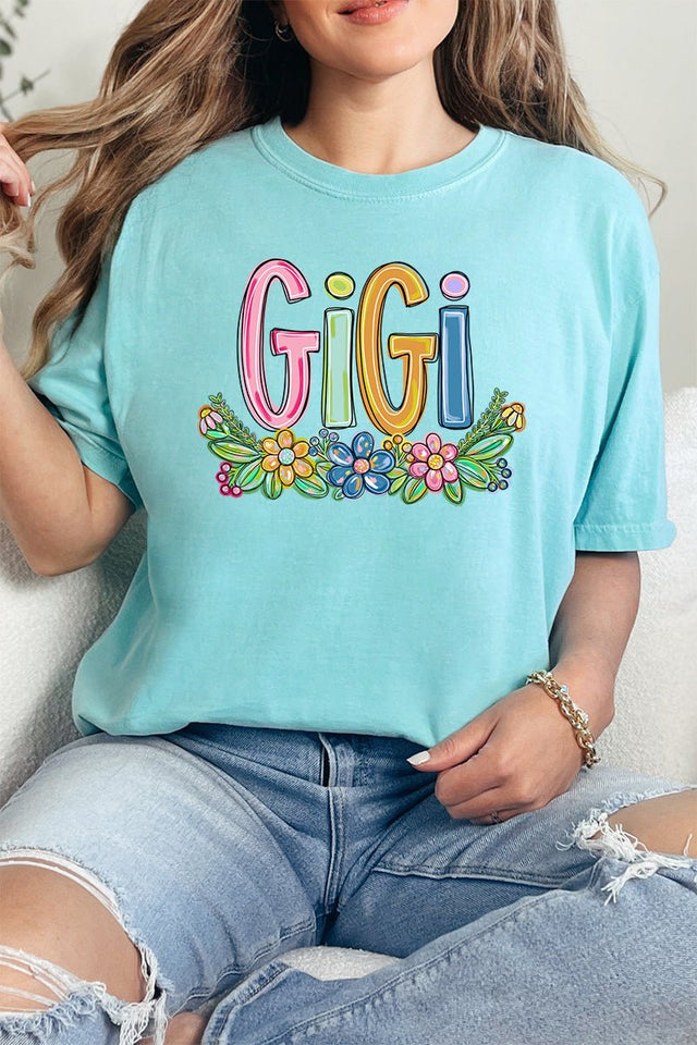 Spring Floral Gigi Adult Ring-Spun Cotton Tee - Wholesale Accessory Market