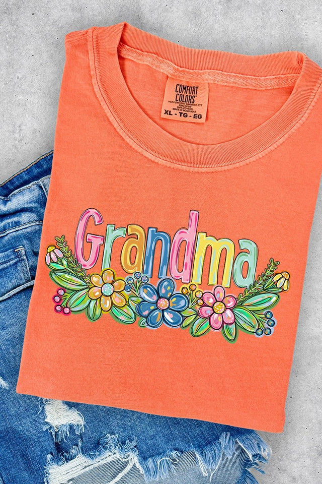 Spring Floral Grandma Adult Ring-Spun Cotton Tee - Wholesale Accessory Market