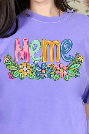 Spring Floral Meme Adult Ring-Spun Cotton Tee - Wholesale Accessory Market