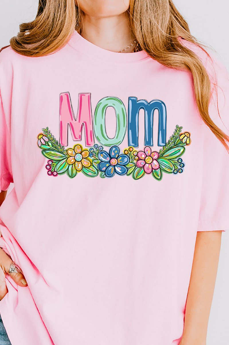 Spring Floral Mom Adult Ring-Spun Cotton Tee - Wholesale Accessory Market