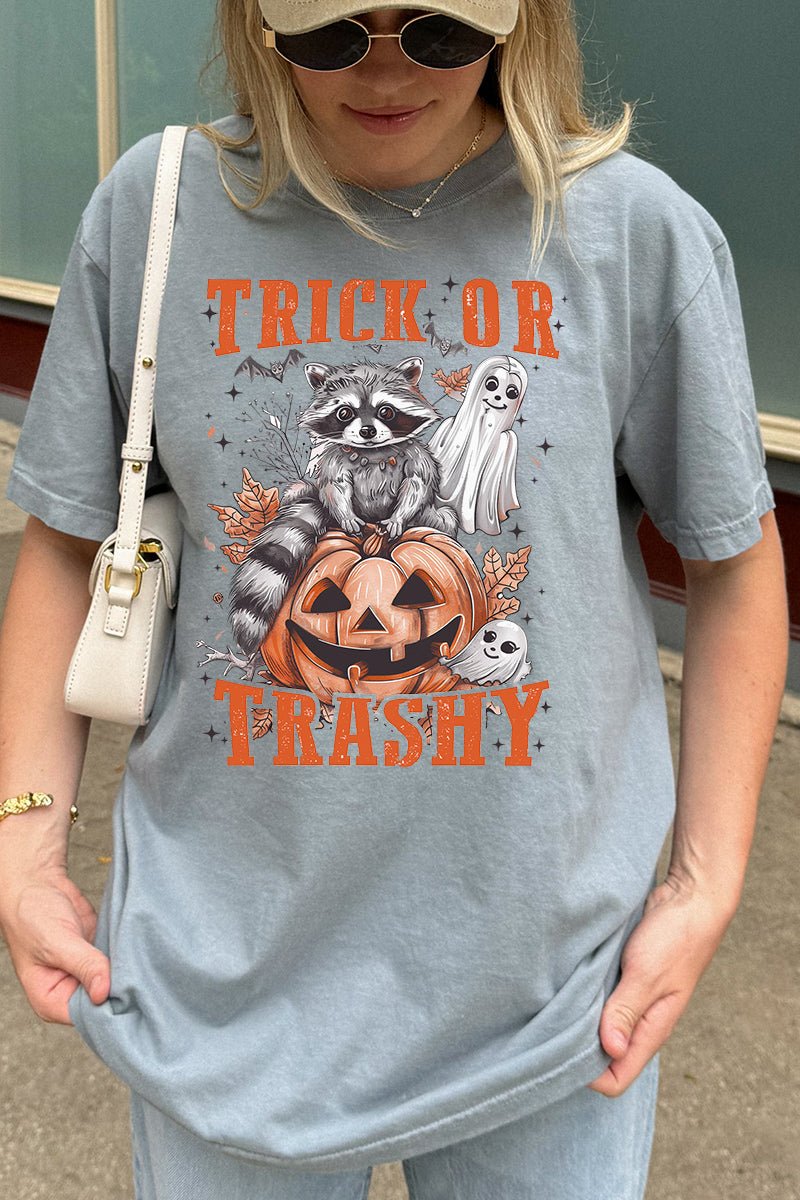 Trick Or Trashy Comfort Colors Adult Ring - Spun Cotton Tee - Wholesale Accessory Market