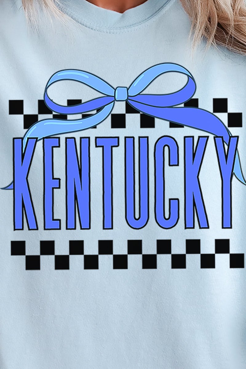 Bow Kentucky Check Comfort Colors Adult Ring - Spun Cotton Tee - Wholesale Accessory Market