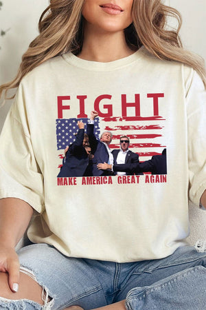 Fight Make America Great Again Comfort Colors Adult Ring - Spun Cotton Tee - Wholesale Accessory Market