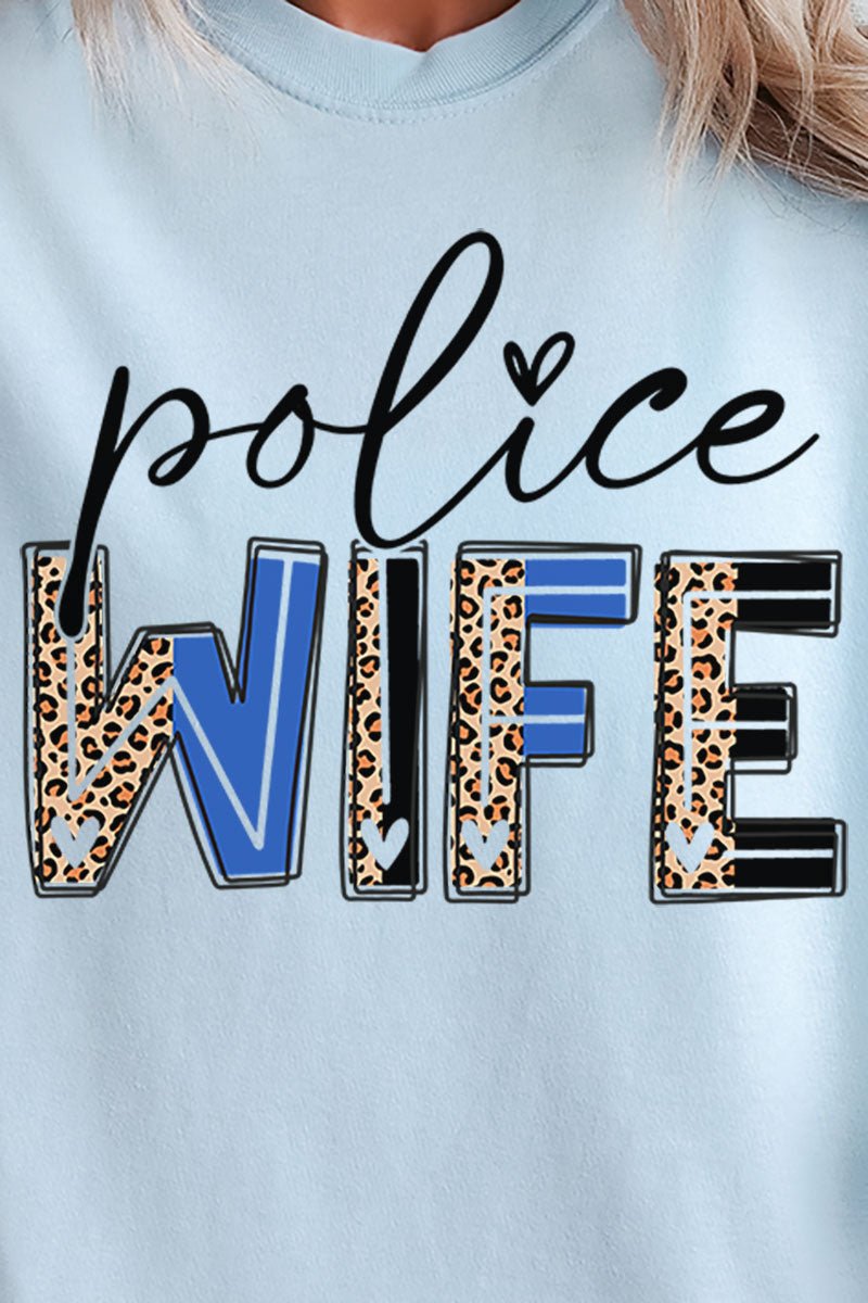 Police Wife Comfort Colors Adult Ring - Spun Cotton Tee - Wholesale Accessory Market