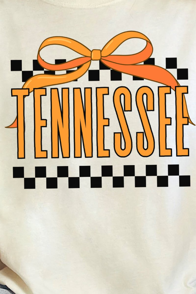 Bow Tennessee Check Comfort Colors Adult Ring - Spun Cotton Tee - Wholesale Accessory Market