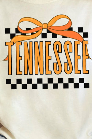 Bow Tennessee Check Comfort Colors Adult Ring - Spun Cotton Tee - Wholesale Accessory Market