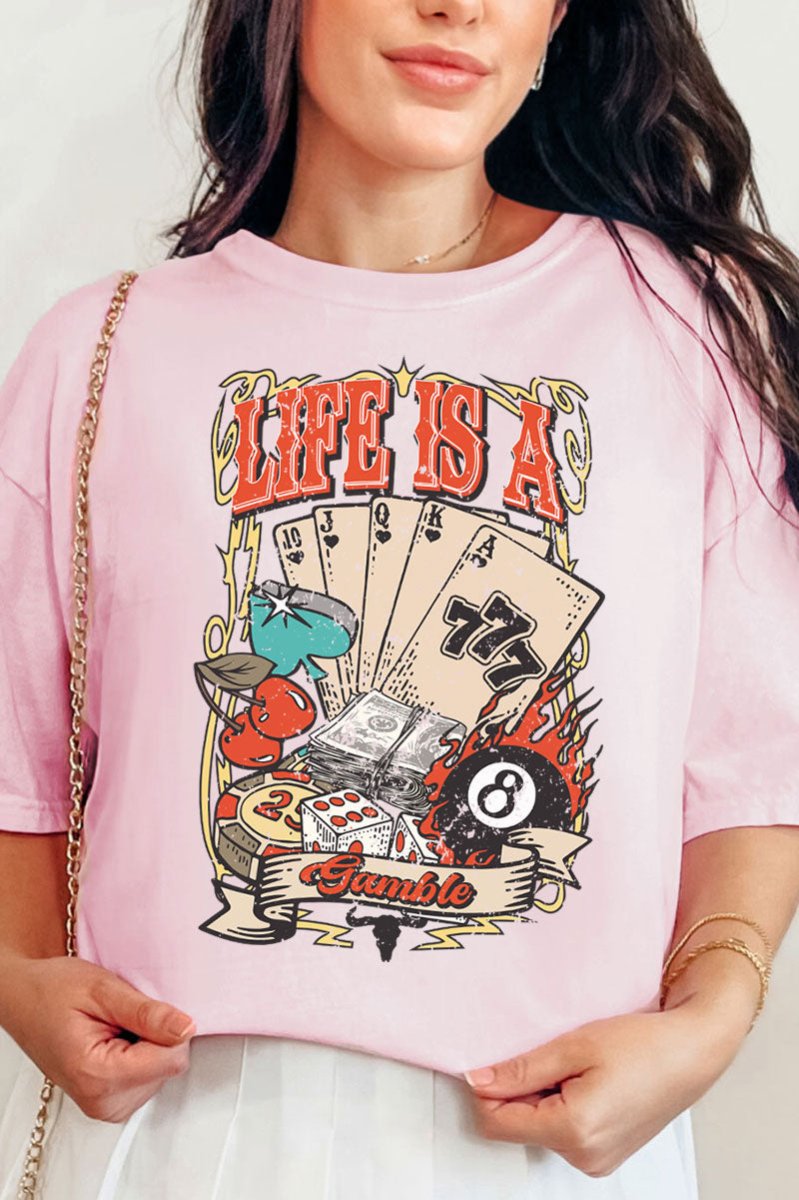 Life Is A Gamble Comfort Colors Adult Ring - Spun Cotton Tee - Wholesale Accessory Market