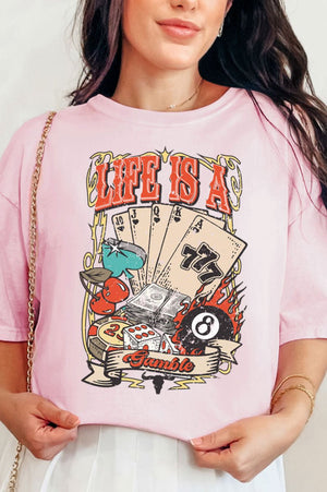 Life Is A Gamble Comfort Colors Adult Ring - Spun Cotton Tee - Wholesale Accessory Market