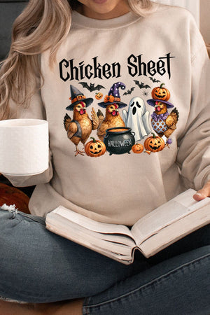 Chicken Sheet Halloween Heavy - weight Crew Sweatshirt - Wholesale Accessory Market