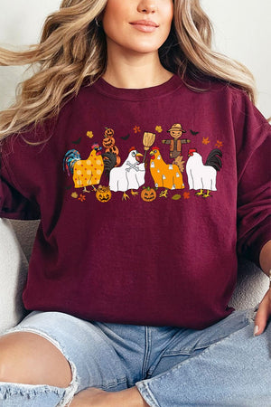 Chick Or Treat Heavy - weight Crew Sweatshirt - Wholesale Accessory Market