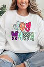 Colorful Checkered Dog Mama Heavy - weight Crew Sweatshirt - Wholesale Accessory Market