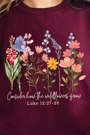 Consider How The Wildflowers Grow Heavy - weight Crew Sweatshirt - Wholesale Accessory Market