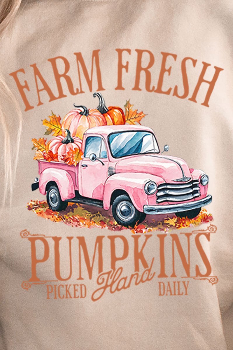 Farm Fresh Pink Pumpkins Heavy - weight Crew Sweatshirt - Wholesale Accessory Market