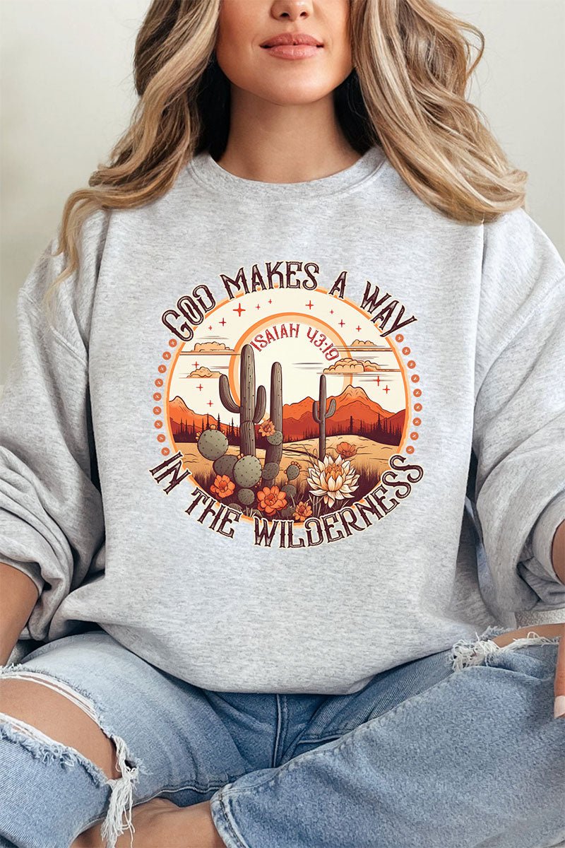 God Makes A Way Heavy - weight Crew Sweatshirt - Wholesale Accessory Market