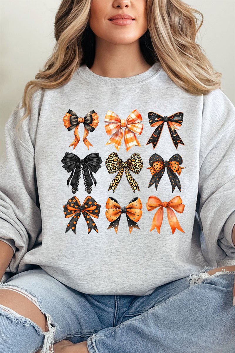 Halloween Coquette Bows Heavy - weight Crew Sweatshirt - Wholesale Accessory Market