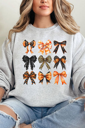 Halloween Coquette Bows Heavy - weight Crew Sweatshirt - Wholesale Accessory Market