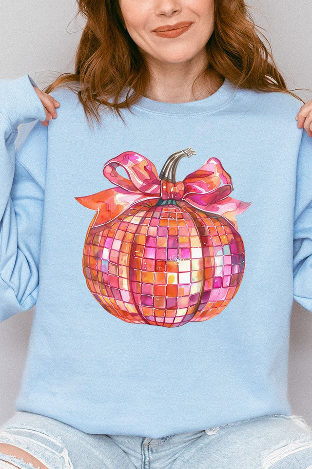 Pink Disco Pumpkin Heavy - weight Crew Sweatshirt - Wholesale Accessory Market