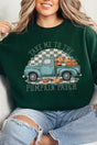 Turquoise Pumpkin Patch Truck Heavy - weight Crew Sweatshirt - Wholesale Accessory Market