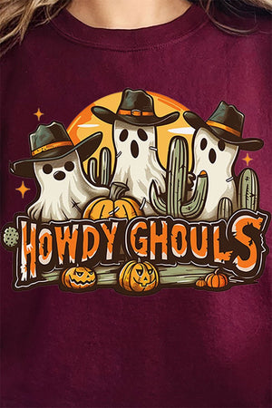 Western Howdy Ghouls Heavy - weight Crew Sweatshirt - Wholesale Accessory Market