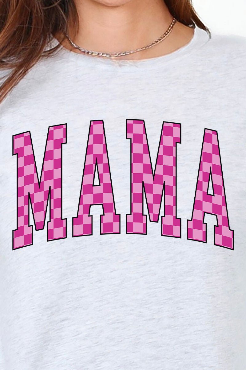 Pink Checkered Mama Unisex Dri - Power Long - Sleeve 50/50 Tee - Wholesale Accessory Market