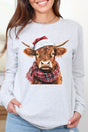 Santa Highland Cow Unisex Dri - Power Long - Sleeve 50/50 Tee - Wholesale Accessory Market