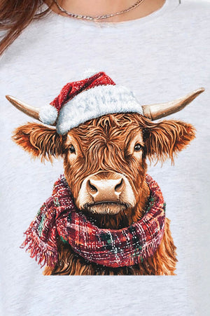 Santa Highland Cow Unisex Dri - Power Long - Sleeve 50/50 Tee - Wholesale Accessory Market