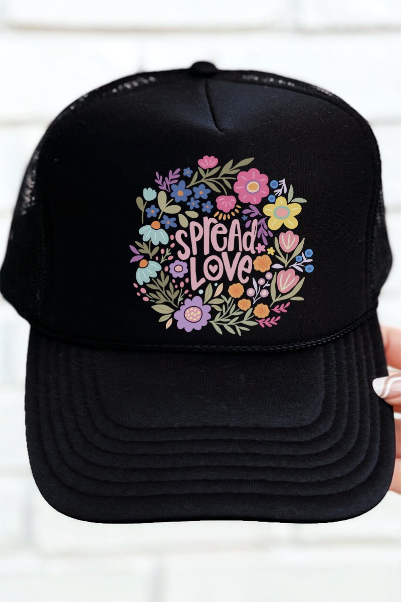 Blooming Love Otto Black Foam Front Trucker Hat - Wholesale Accessory Market