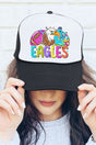 Bright Eagles Colorful Otto Black with White Foam Front Trucker Hat - Wholesale Accessory Market