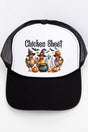 Chicken Sheet Halloween Otto Black with White Foam Front Trucker Hat - Wholesale Accessory Market