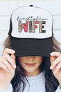 Firefighter Wife Otto Black with White Foam Front High Crown Trucker Hat - Wholesale Accessory Market